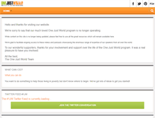 Tablet Screenshot of onejustworld.com.au